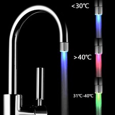 LED Color Changing Faucet For Bathroom Kitchen Taps Water Pressure Powered Autom