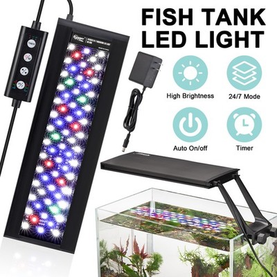 hygger Aquarium Light Clip On RGB Full Spectrum Fish Tank Plants Grow Waterproof