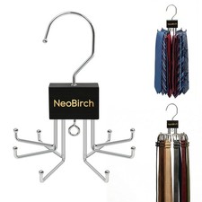 2 Pack Premium Tie and Belt Rack Hanger for Men for Closet Organizers and Sto...