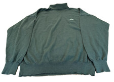 Vintage Lacoste Green 100 Wool Mens Turtleneck Size 7 US XXL Made France Logo
