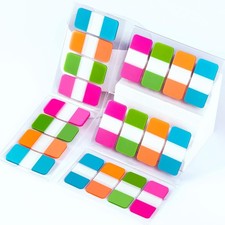 Golcellia 480 Pieces Sticky Tabs Transparent Sticky Notes, Colored Page Markers
