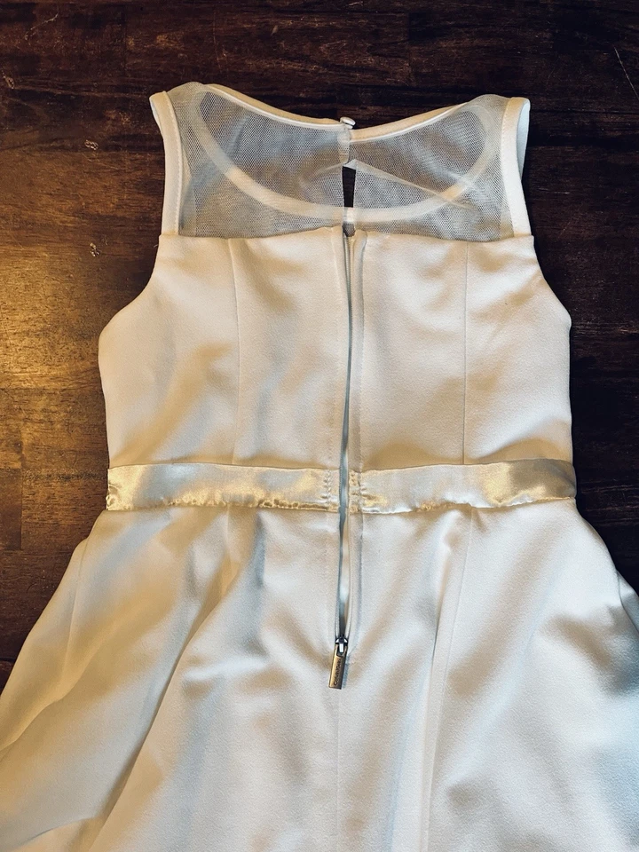 Vestido Calvin Klein Para Niñas Blanco Sin Mangas Fiesta Niña Flor Ocasión Especial 7 Foto 2 de 4