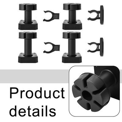 4 verstellbare Küchenschrankfüße Set PP Material für Möbelstütze