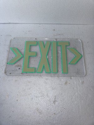 Photoluminescent EXIT Sign Green w/ Arrows UL Listed Wall Mount