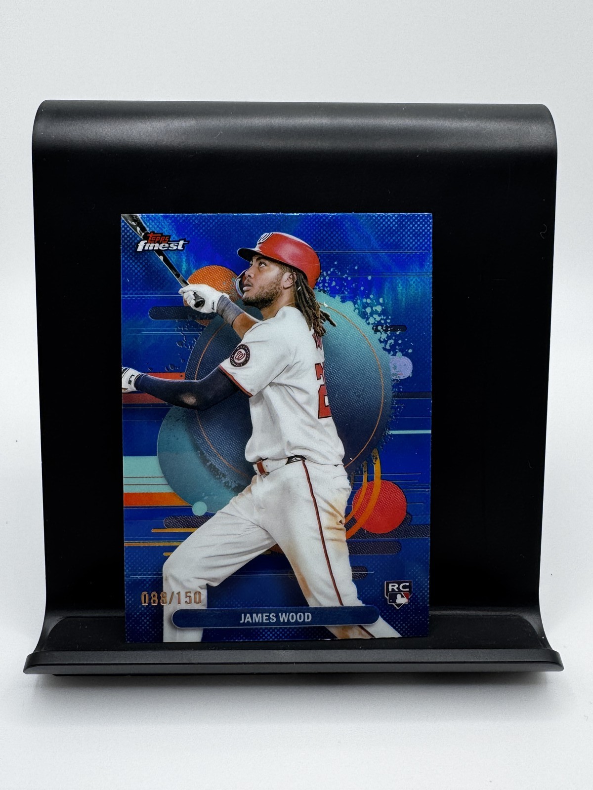 2025 Topps Finest James Wood #200 Blue 088/150 RC