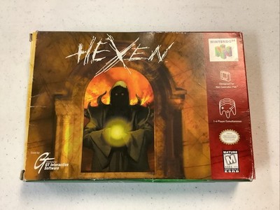 Hexen (Nintendo 64, 1997) N64 No Manual Boxed *Tested