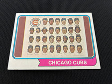 1974 CHICAGO CUBS TEAM #211 UNMARKED EX TOPPS  BASEBALL CARD