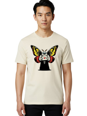 Mothman-With-Envelope Mens Graphic Tee, 100% Cotton, Casual Summer Wear