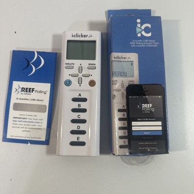 EX COND ICLICKER 2 2ND GENERATION STUDENT CLASSROOM RESPONSE REMOTE W REEF CARD