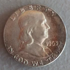 Franklin Half Dollar Coin 1963 Mintmark: none