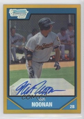 2007 Bowman Draft Chrome Picks Rookie Gold Refractor 25/50 Nick Noonan Auto 0m8