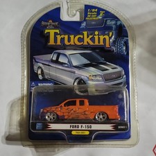 Badd Ride Truckin' Series 1 Ford F-150 1:64 Diecast Pickup Truck Orange