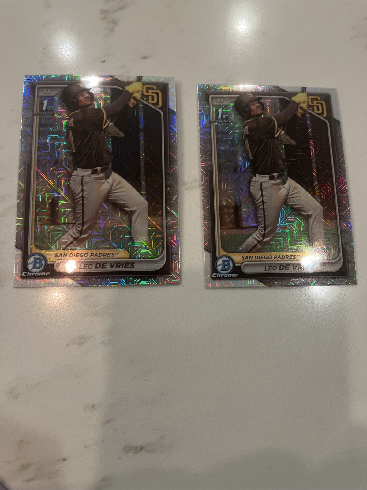 2024 Bowman Chrome - Prospects Leo De Vries #BCP-179 Mojo Refractor (RC)