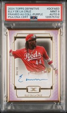2024 TOPPS DEFINITIVE MLB PLAYER COLLECTION ELLY DE LA CRUZ Purple /10 RC PSA 9