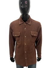 Camicia Uomo Marlboro Classics Taglia S Marrone 100% Cotone Vintage Western USA
