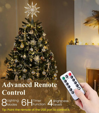 Puntale A Stella Per Albero Di Natale PRETYZOOM - Ferro Dorato Rosa Glitterato, 34x20 Cm, Facile Installazione