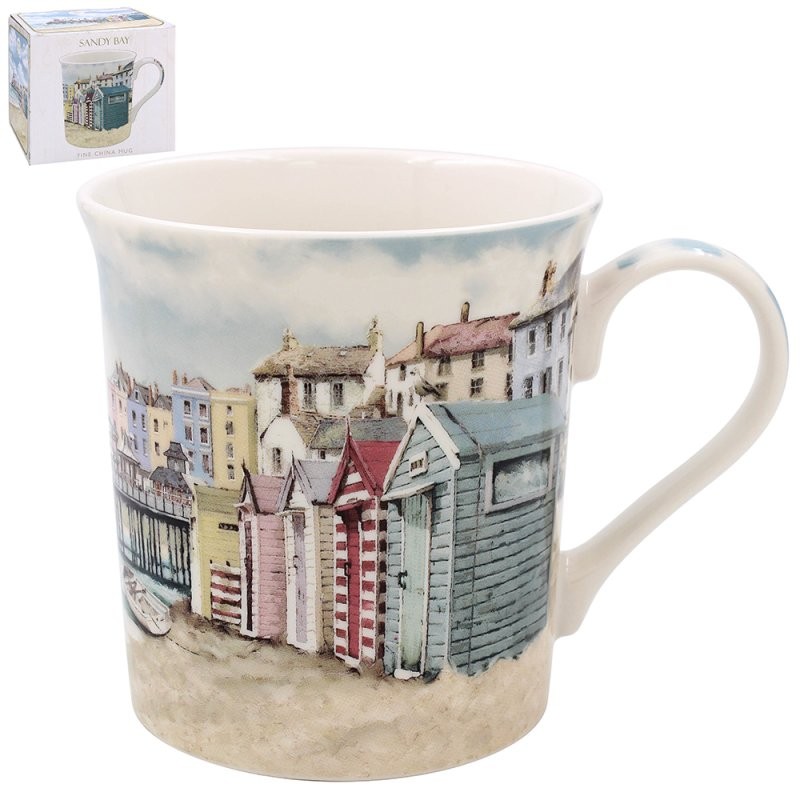Ceramic Mug 350ml Sandy Bay Beach Ceramic Coffee Cup Hot Drinks Summer Design