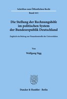 Wolfgang Sigg | Die Stellung Der RechnungshöFe Im Politischen System Der...
