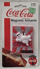 Vintage NOS 1997 Coca-Cola Coke Polar Bear Magnet #51573 "Always Coca Cola" 3"