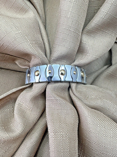 MANUEL ZAD STRETCH BRACELET PREMIUM STAINLESS STEEL AND 18K GOLD ACCENTS!