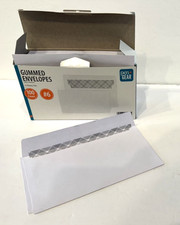 6.5 Inch White Gummed Flap Security Envelopes - 100 Count 6 business