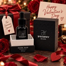 Valentines Day Beard Oil Cedarwood & Oud 30ml Natural Hair Grooming Gift RRP £40