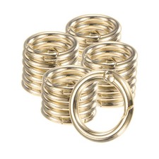 24-Pack Metal Spring O Rings 5/8" Zinc Alloy Keyring Gold Electroplating
