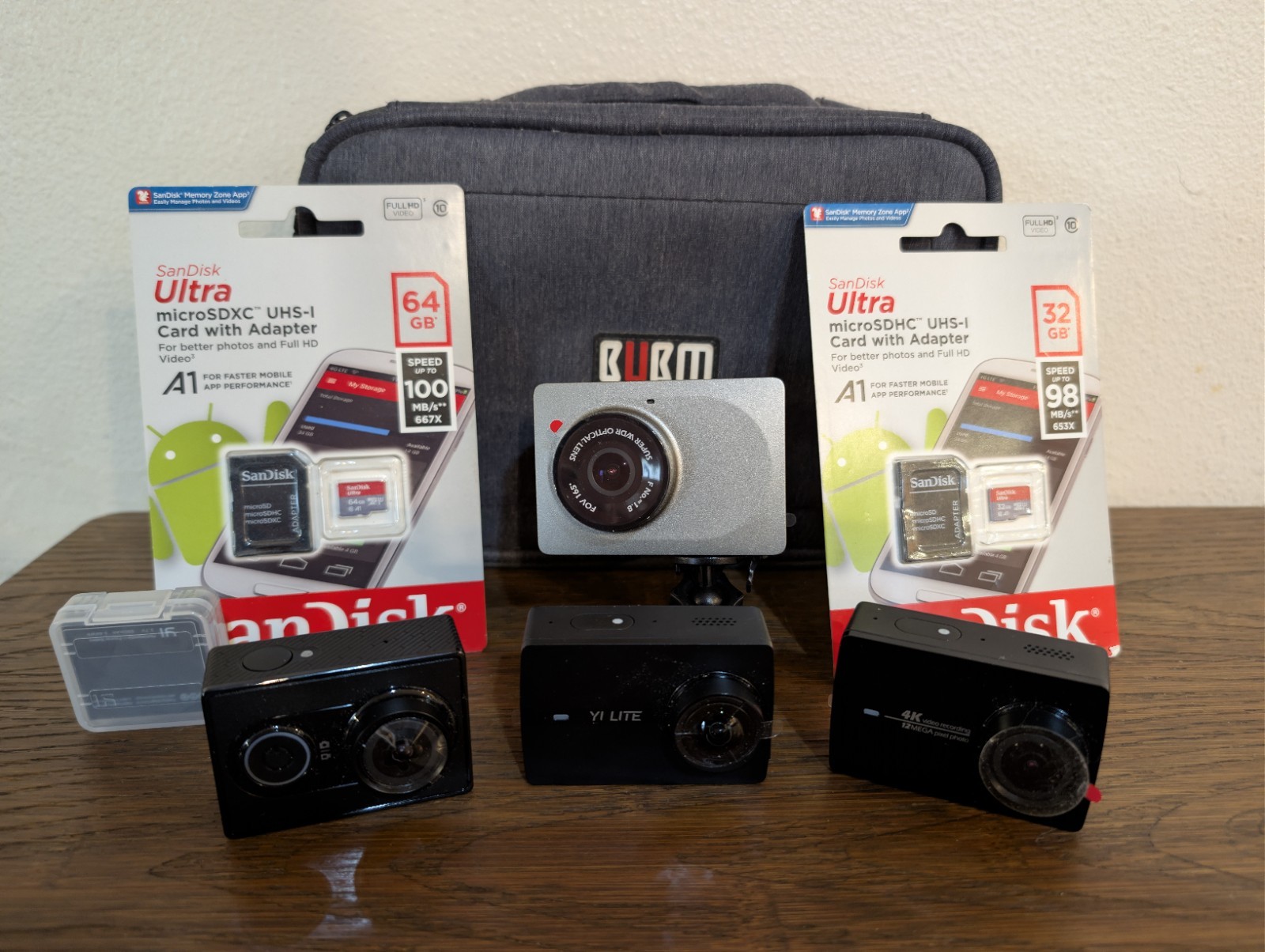 4 Yi Camera Kit - 4K, Smart Dash, YDXJ01XY, Lite & Accessories