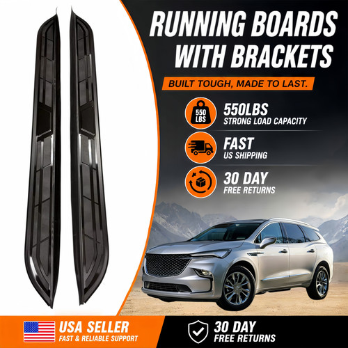 2PCS Side Step Running Board Fits for Buick Enclave 2018-2024 Nerf Bar Pedals