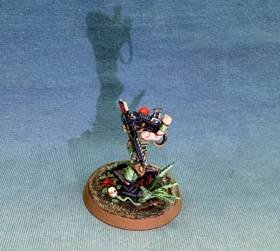 Warhammer 40K painted Astra Militarum Catachan Sergeant Ripper Jackson IG102 - Image 3 of 4
