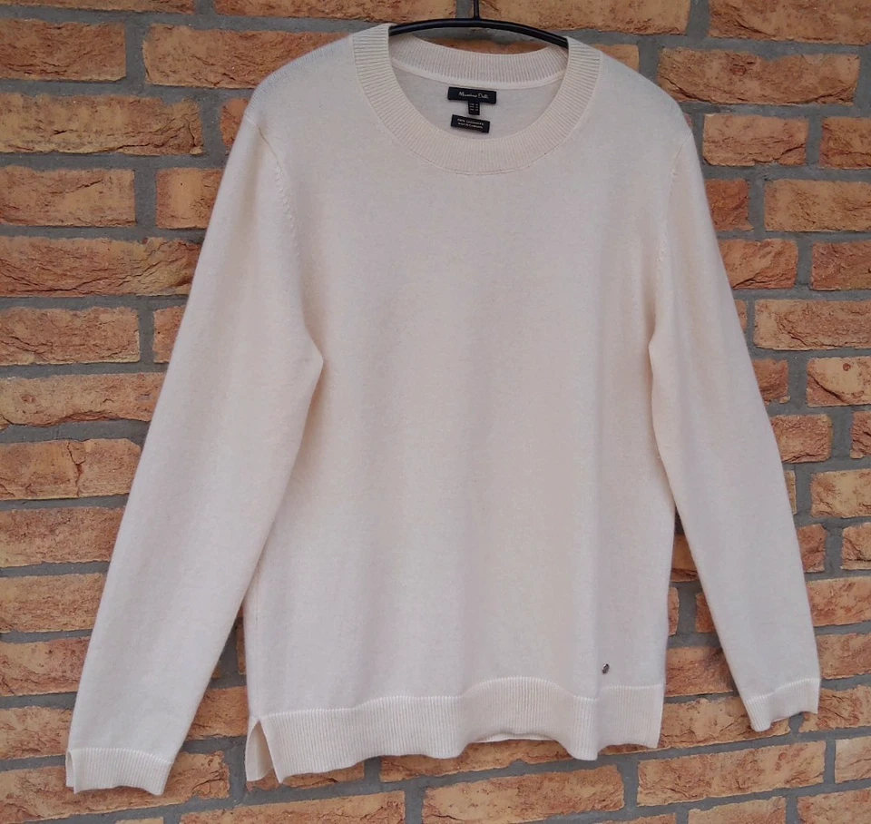 MASSIMO DUTTI Damen Pullover Gr. L - XL  Langarm  100% Kaschmir Creme Super - Bild 2 von 4