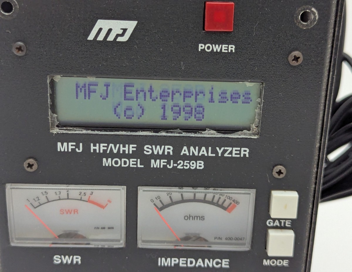 MFJ Model MFJ-259B HF/VHF SWR Antenna Analyzer Frequency Counter w