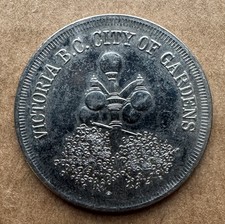 CANADA 1986 1 DOLLAR VICTORIA BRITISH COLUMBIA CITY OF GARDENS TRADE DOLLAR UNC