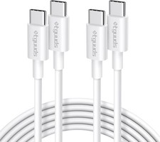 etguuds USB C to C Cable 2ft, 2Pack , 60W Type C C Charger 2ft, White