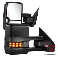 Towing Mirrors for 2014-2018 Chevy Silverado GMC Sierra 1500 2500 HD 3500 Black