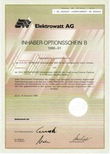 50 X Elektrowatt AG Z&uuml;rich  1er-B-OS 1985