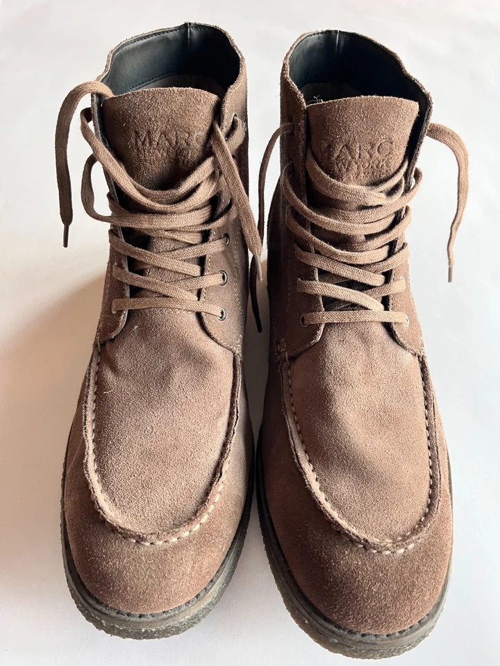 Andrew Marc New York Marrón Gamuza Cuero Botas Informales Para Hombre Talla US 12 EUR 46 Foto 4 de 4