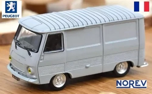 Peugeot J7 fourgon (1965) gris clair - Norev - Echelle 1/87 - Ho