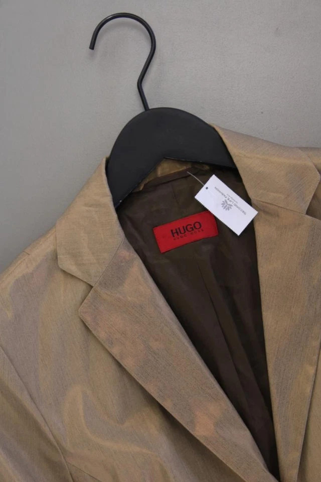 ✨ Hugo Boss Regular Blazer für Damen Gr. 40, M Vintage gold aus Baumwolle ✨ - Bild 2 von 4