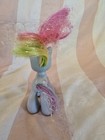 My Little Pony Lot of 2 Plastic Horse Figures w/ Glitter Tinsel Hair — photo 3
