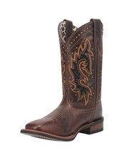 Laredo Western Boots Womens Lockhart Underlays Square Toe Tan 5944