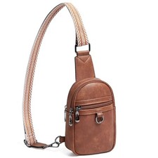 7L Sling Bag Crossbody Bags for Women Fanny Packs Purses Cross 4-brown-small