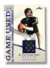 2025 Leaf Jim McMahon In The Game Used /45 Game Worn Clean Edges Sharp Corners