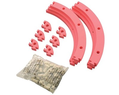 RCP-Tracks 30cm Turn Rails Expansion Set (6Pcs) [RRKSETR-33030-01]