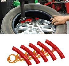 5-Piece Red Car Tire Changing Rim Protector, Wheel Rim Saver Guar Color: Red