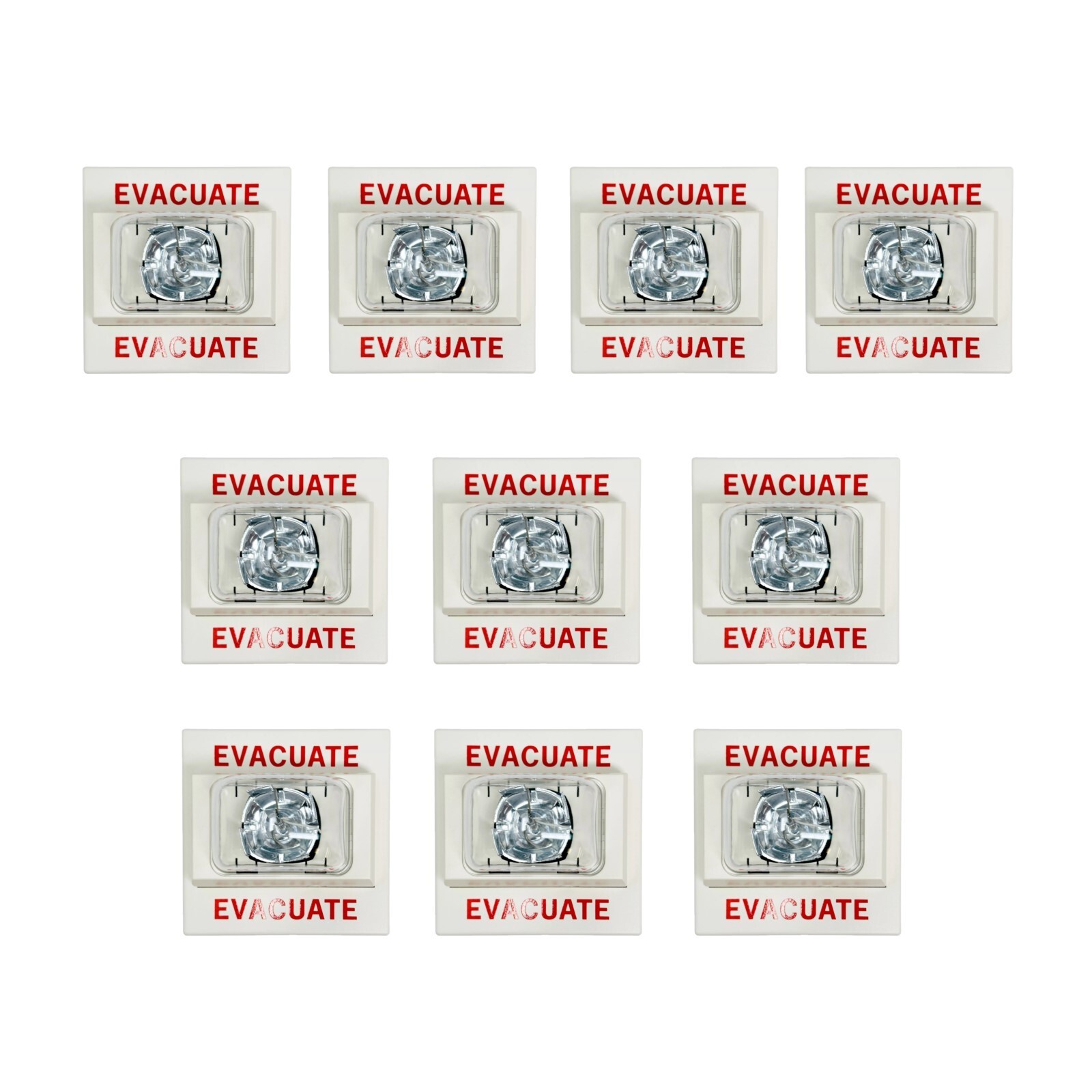 Siemens U-MCS-WE Marine Fire Detection System 500-648644 3 Evacuate Strobe 10Pcs