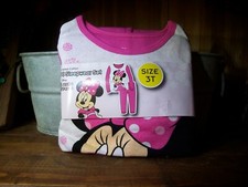 DISNEY MINNIE MOUSE GIRLS TODDLER 2 PIECE SLEEPWEAR SET PAJAMAS SIZE 3T LONG SLE