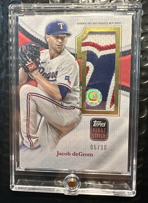 2023 Topps Update Jacob DeGrom First Stitch Relic FSP-JDE #5/10 