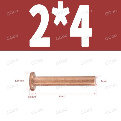 Solid Copper Flat Head Rivets - 1.5mm 2mm 2.5mm 3mm 4mm 5mm 6mm 8mm - Picture 11 of 83