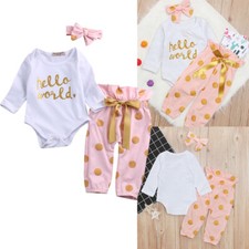 Newborn Baby Boy Baby Girl Clothes Set Letter Print Short Sleeve Bodysuit Set